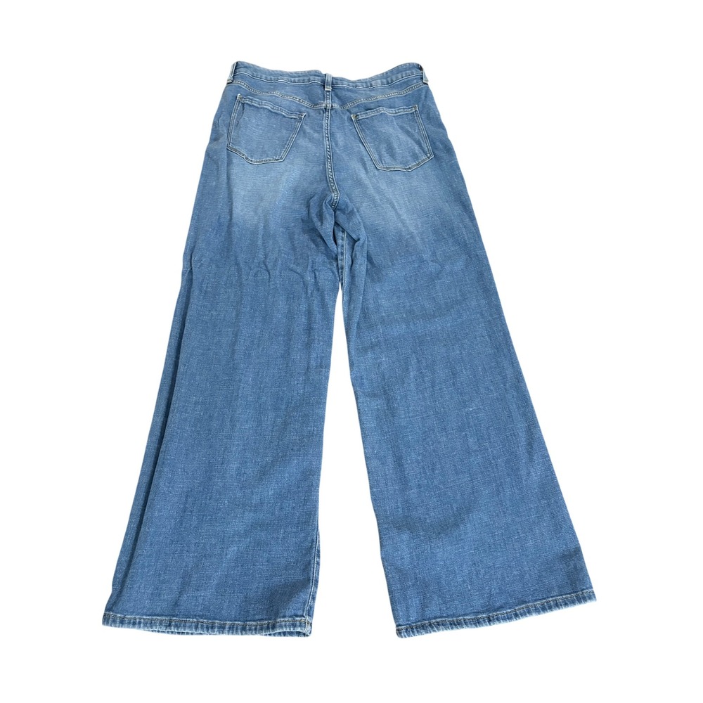 LC Lauren Conrad Womens Wide Leg High Rise Blue Denim Jeans Size 16 Medium Wash - Picture 2 of 8